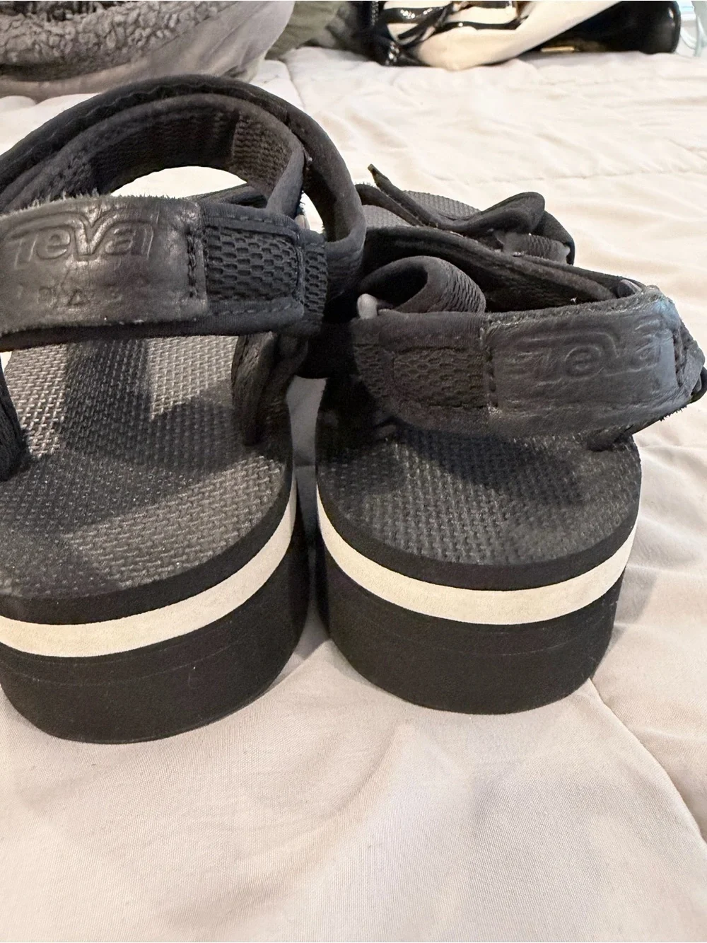 Teva Black Platform Sport Sandals
